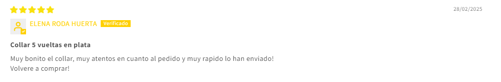 conjunto collar 5 vueltas